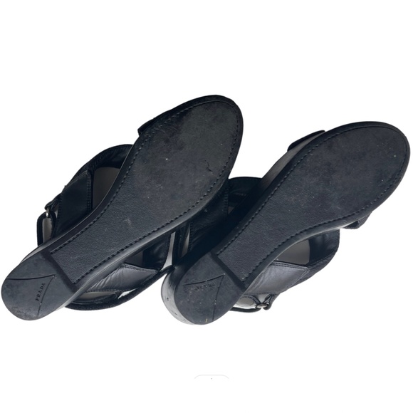 Prada 8.5 platform sandals strap Velcro closure Reposhing this item - Picture 3 of 4